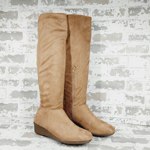 New CL by Chinese Laundry Light on Over-The-Knee Wedge Boot D976 - Picture 6 of 15